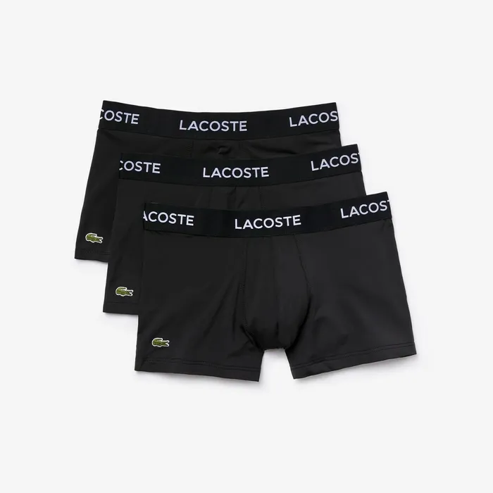 Pack Of 3 Motion Classics Boxer Briefs Black Mens Lacoste Underwear Gift 4 You