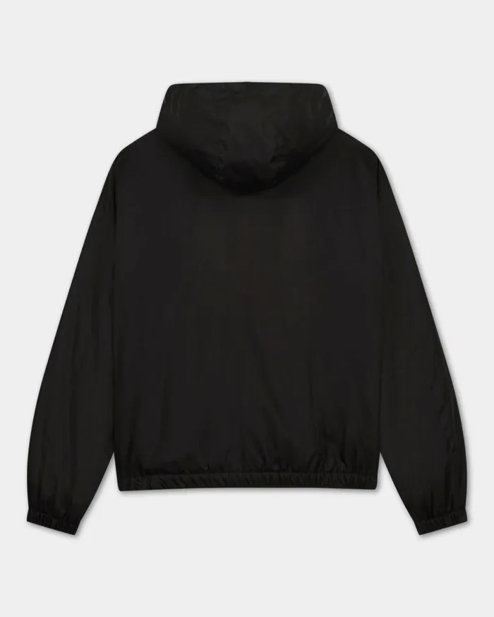 Padded Windbreaker Black Men Filling Pieces Coats and Jackets