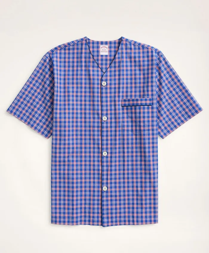 Pajamas andamp Robes Men Brooks Brothers Check Short Pajamas Blue