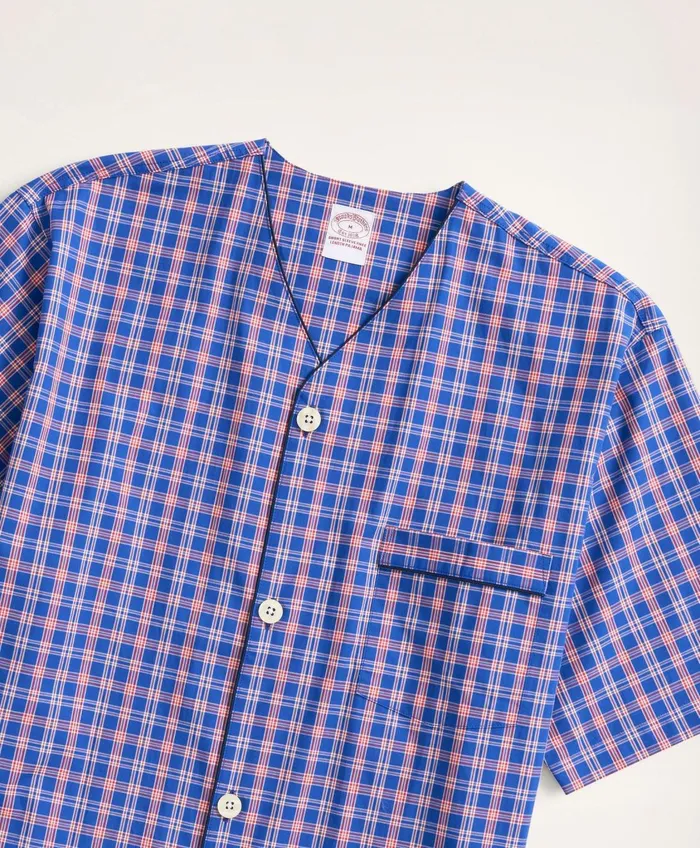 Pajamas andamp Robes Men Brooks Brothers Check Short Pajamas Blue