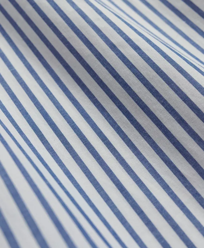 Pajamas andamp Robes Men Brooks Brothers Cotton Broadcloth Bengal Stripe Pajamas Blue