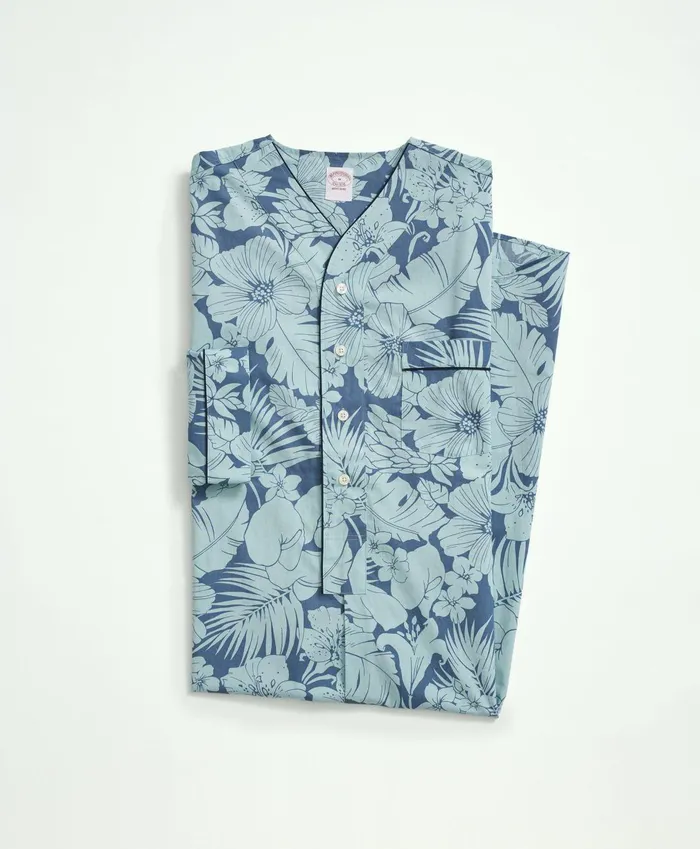 Pajamas andamp Robes Men Brooks Brothers Cotton Broadcloth Floral Nightshirt Turquoise Pajamas andamp Robes Men Brooks Brothers Cotton Broadcloth Floral Nightshirt Turquoise