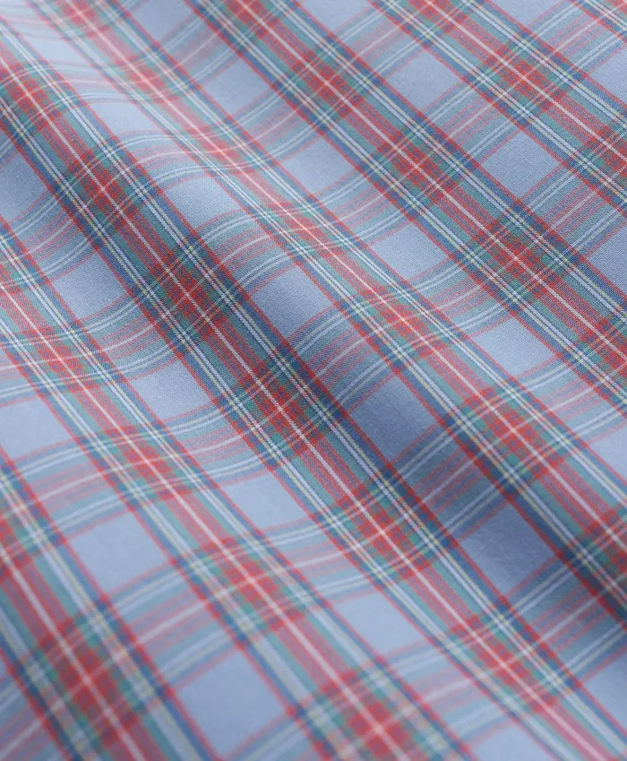 Pajamas andamp Robes Men Brooks Brothers Cotton Broadcloth Tartan Lounge Pants Light Blue