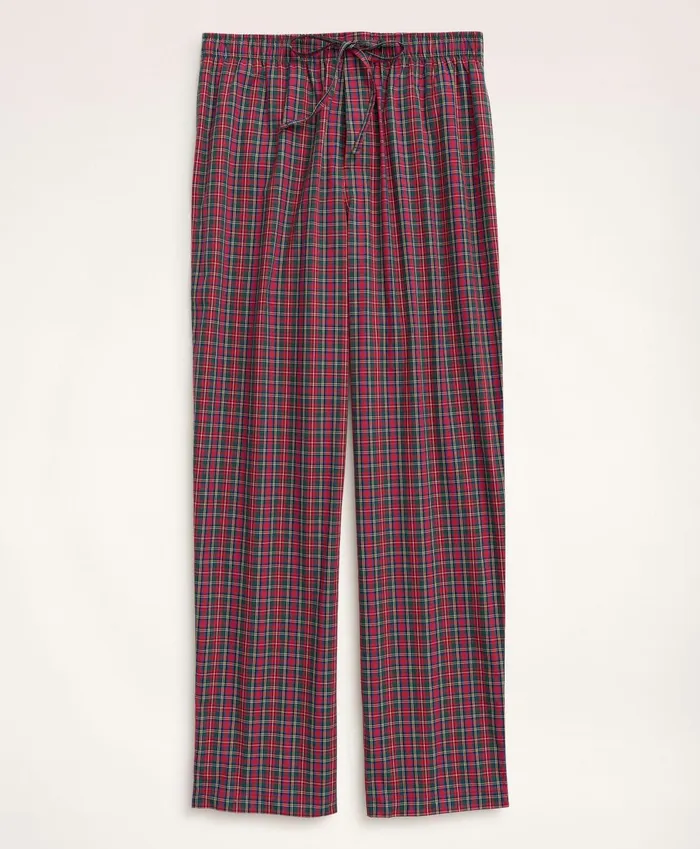 Pajamas andamp Robes Men Brooks Brothers Cotton Broadcloth Tartan Lounge Pants Red Multi Pajamas andamp Robes Men Brooks Brothers Cotton Broadcloth Tartan Lounge Pants Red Multi