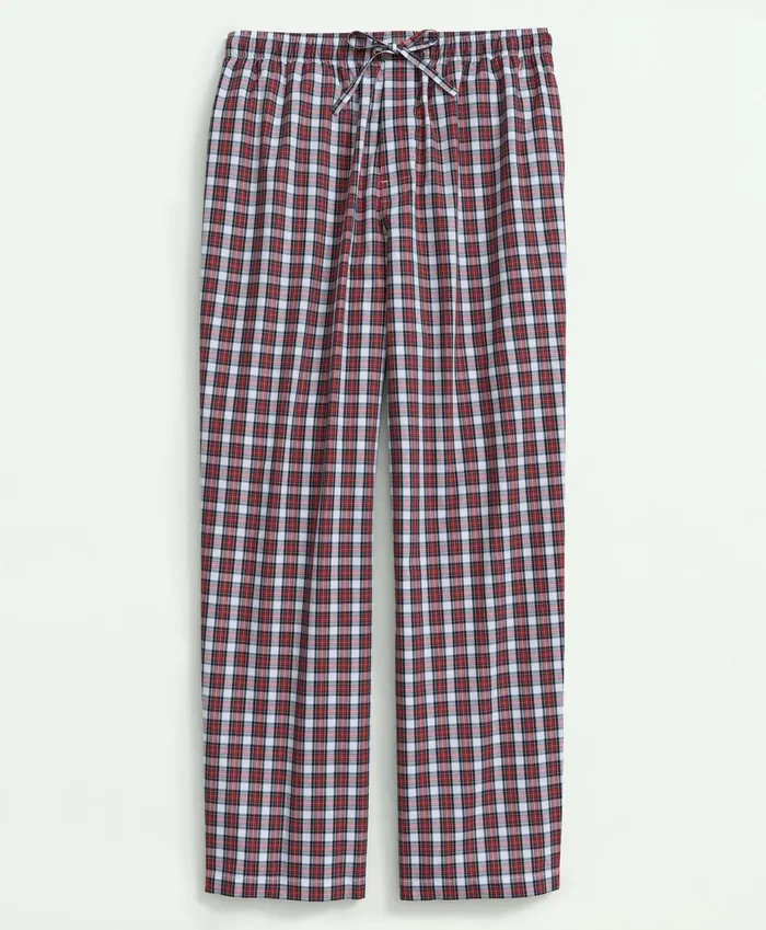 Pajamas andamp Robes Men Brooks Brothers Cotton Broadcloth Tartan Lounge Pants White Multi Pajamas andamp Robes Men Brooks Brothers Cotton Broadcloth Tartan Lounge Pants White Multi
