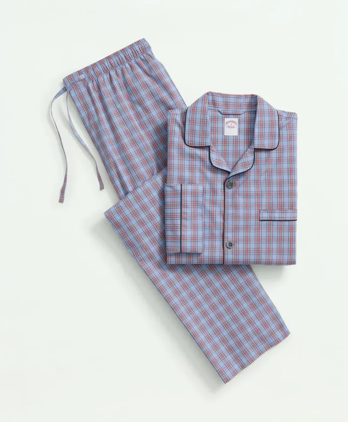 Pajamas andamp Robes Men Brooks Brothers Cotton Broadcloth Tartan Pajamas Light Blue Pajamas andamp Robes Men Brooks Brothers Cotton Broadcloth Tartan Pajamas Light Blue