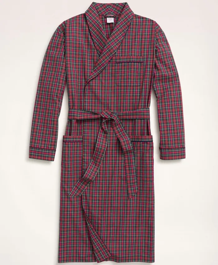 Pajamas andamp Robes Men Brooks Brothers Cotton Broadcloth Tartan Robe Redmulti Pajamas andamp Robes Men Brooks Brothers Cotton Broadcloth Tartan Robe Redmulti