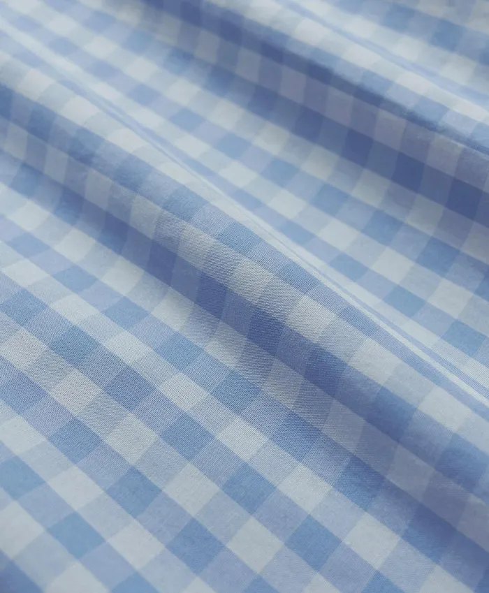 Pajamas andamp Robes Men Brooks Brothers Cotton Poplin Gingham Short Pajamas Chambray Blue