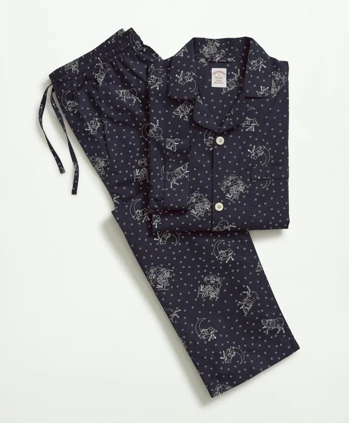 Pajamas andamp Robes Men Brooks Brothers Cotton Poplin Henry Print Pajamas Navy Pajamas andamp Robes Men Brooks Brothers Cotton Poplin Henry Print Pajamas Navy