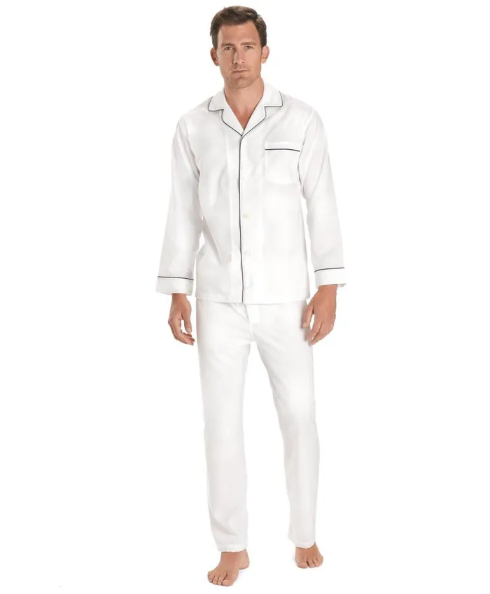 Pajamas andamp Robes Men Brooks Brothers WrinkleResistant Broadcloth Pajamas White Pajamas andamp Robes Men Brooks Brothers WrinkleResistant Broadcloth Pajamas White