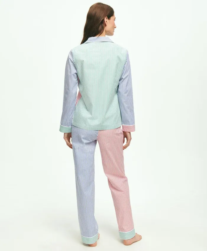 Pajamas andamp Sleepwear Women Brooks Brothers Cotton Poplin Fun Pajama Set Multi