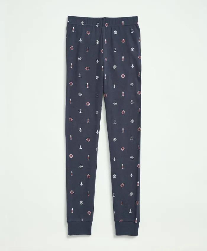 Pajamas Kids Brooks Brothers Kids Cotton Printed Pajama Set Navy
