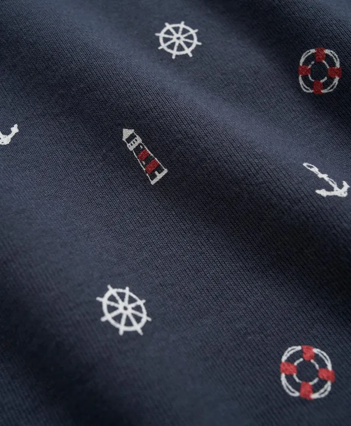 Pajamas Kids Brooks Brothers Kids Cotton Printed Pajama Set Navy