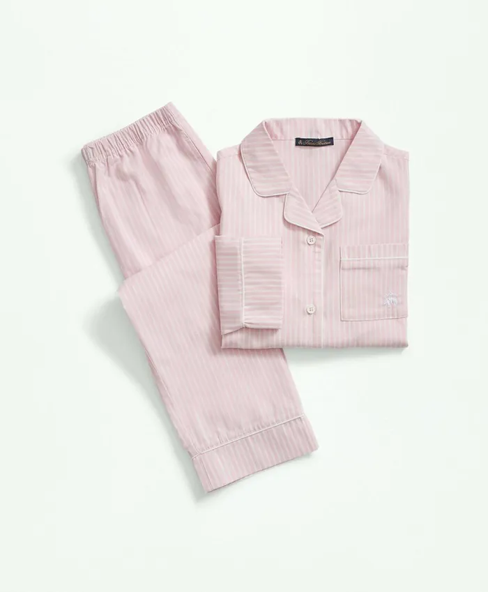 Pajamas Kids Brooks Brothers Kids Striped Pajama Set Pink