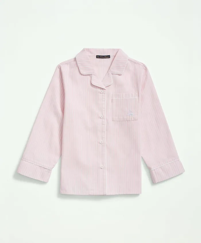 Pajamas Kids Brooks Brothers Kids Striped Pajama Set Pink