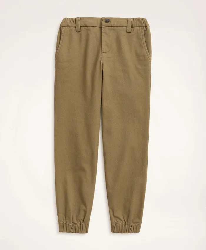 Pants andamp Shorts Kids Brooks Brothers Stretch Cotton Twill Jogger Pants Dark Green