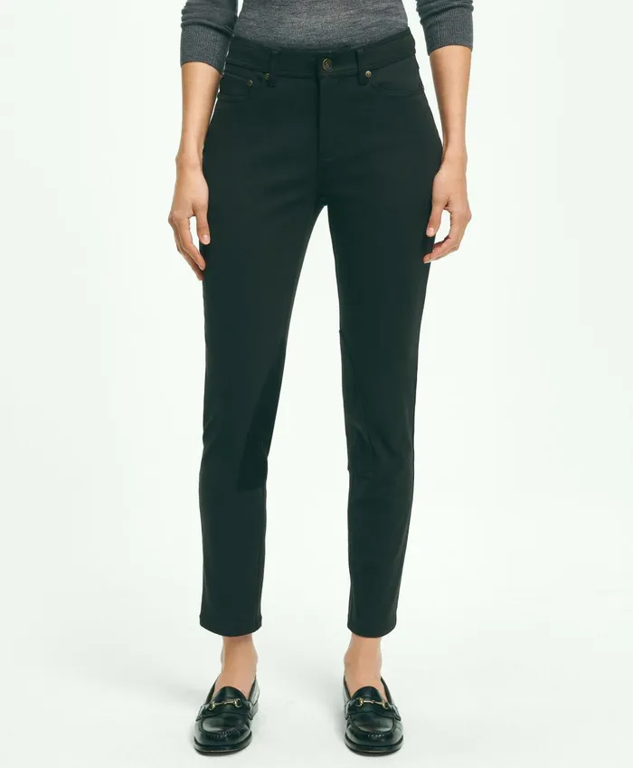 Pants andamp Skirts Women Brooks Brothers Cotton Blend 5Pocket Riding Pants Black