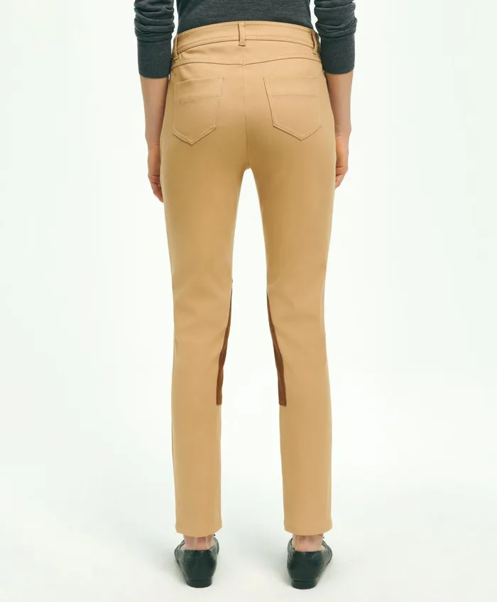 Pants andamp Skirts Women Brooks Brothers Cotton Blend 5Pocket Riding Pants Tan