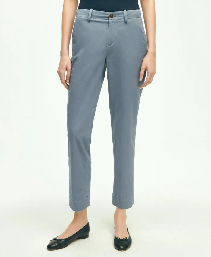 Pants andamp Skirts Women Brooks Brothers Garment Washed Stretch Cotton Chinos Blue Pants andamp Skirts Women Brooks Brothers Garment Washed Stretch Cotton Chinos Blue