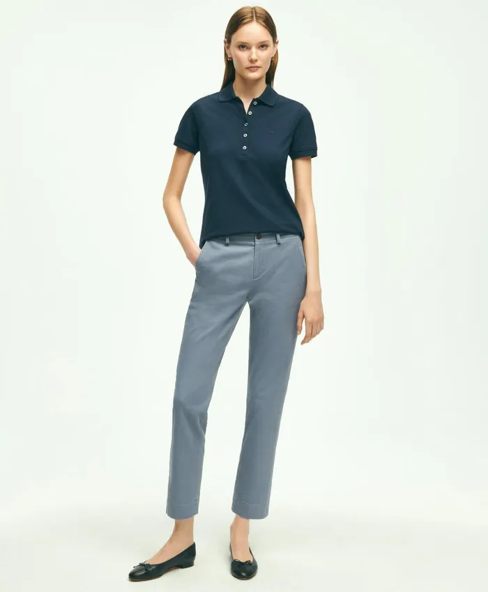Pants andamp Skirts Women Brooks Brothers Garment Washed Stretch Cotton Chinos Blue