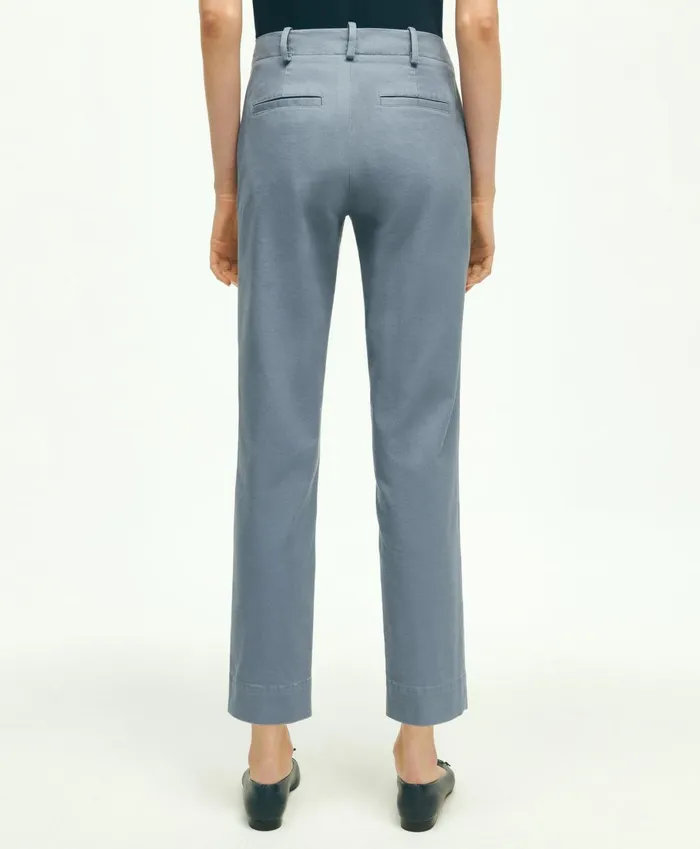 Pants andamp Skirts Women Brooks Brothers Garment Washed Stretch Cotton Chinos Blue