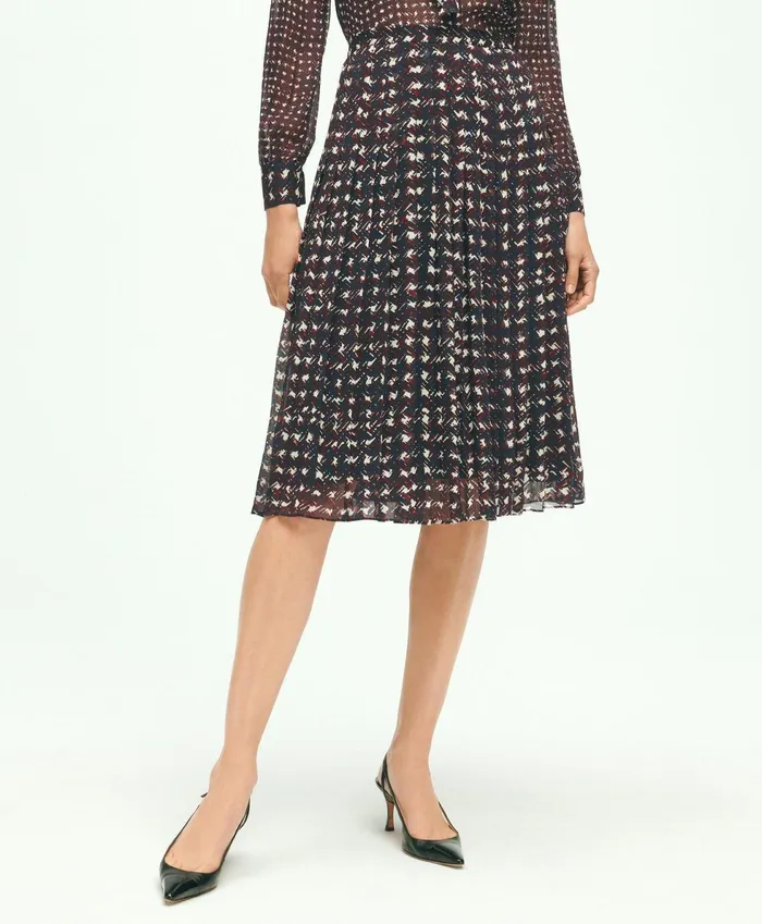Pants andamp Skirts Women Brooks Brothers Pleated Chiffon Plaid Skirt Navy Multi Pants andamp Skirts Women Brooks Brothers Pleated Chiffon Plaid Skirt Navy Multi
