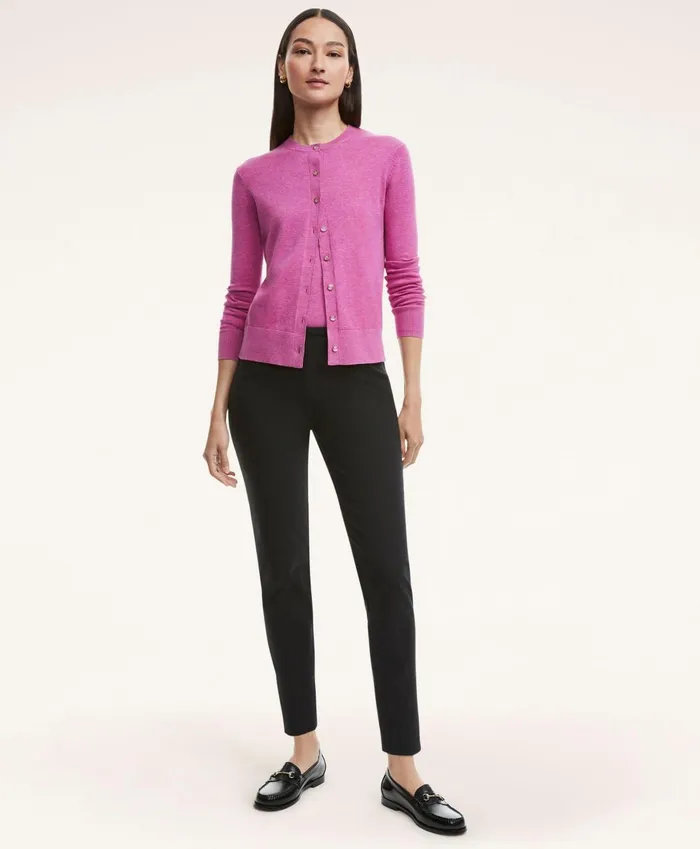 Pants andamp Skirts Women Brooks Brothers SideZip Stretch Cotton Pant Black