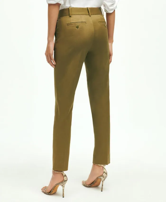 Pants andamp Skirts Women Brooks Brothers Stretch Cotton Advantage Chino Pants Olive