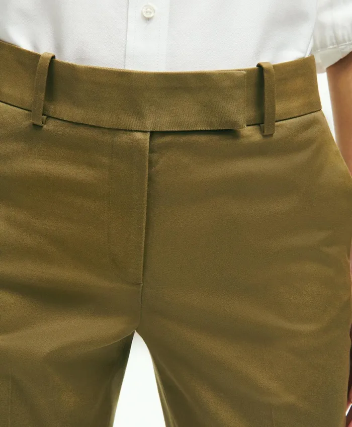 Pants andamp Skirts Women Brooks Brothers Stretch Cotton Advantage Chino Pants Olive