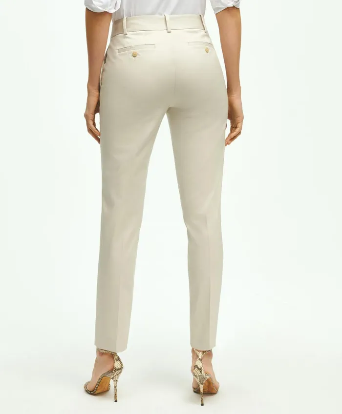 Pants andamp Skirts Women Brooks Brothers Stretch Cotton Advantage Chino Pants Stone