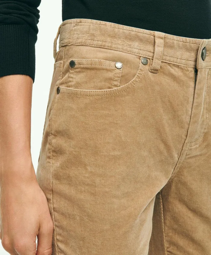 Pants andamp Skirts Women Brooks Brothers Stretch Cotton Corduroy 5Pocket Pants Taupe