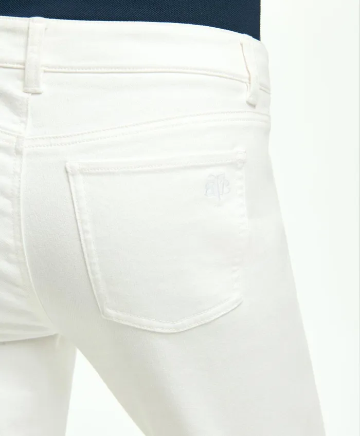 Pants andamp Skirts Women Brooks Brothers Stretch Cotton Jeans White