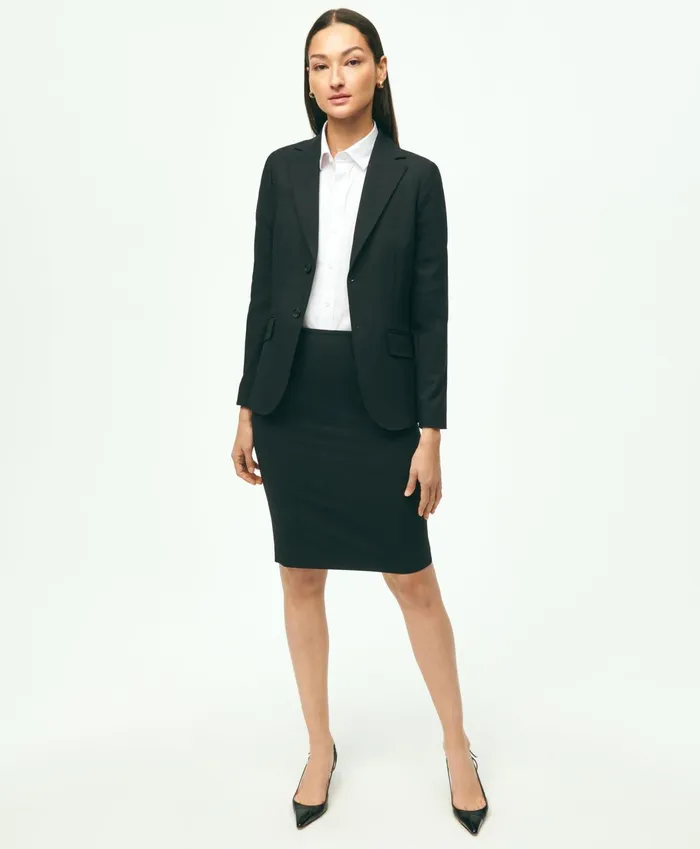 Pants andamp Skirts Women Brooks Brothers The Essential Brooks Brothers Stretch Wool Pencil Skirt Black