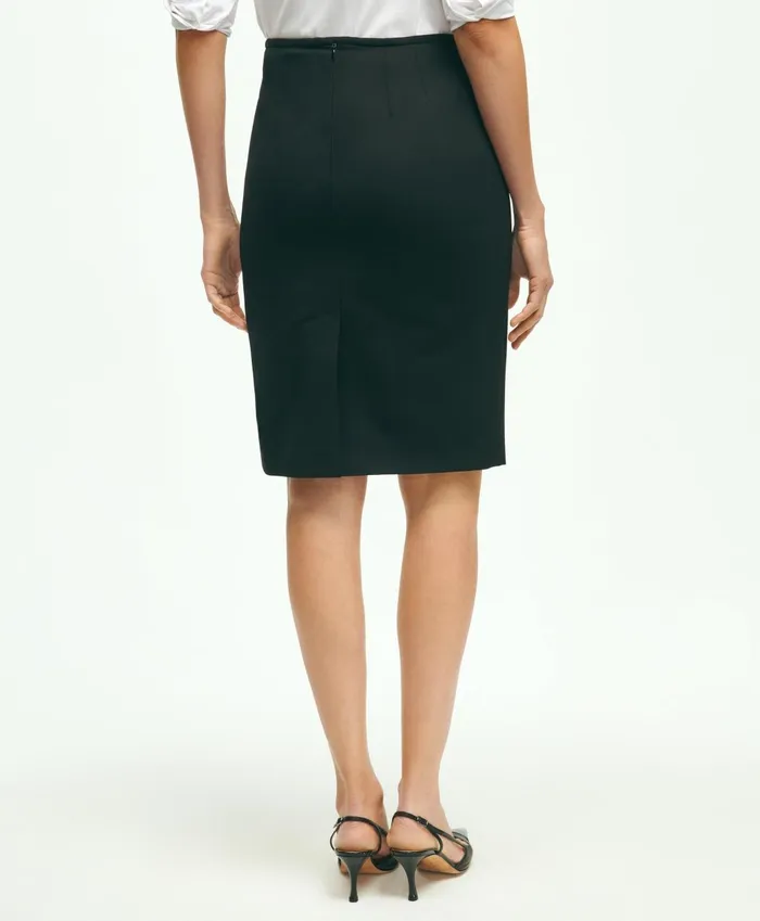 Pants andamp Skirts Women Brooks Brothers The Essential Brooks Brothers Stretch Wool Pencil Skirt Black