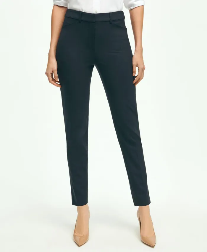 Pants andamp Skirts Women Brooks Brothers The Essential Brooks Brothers Stretch Wool Slim Crop Pants Navy Pants andamp Skirts Women Brooks Brothers The Essential Brooks Brothers Stretch Wool Slim Crop Pants Navy
