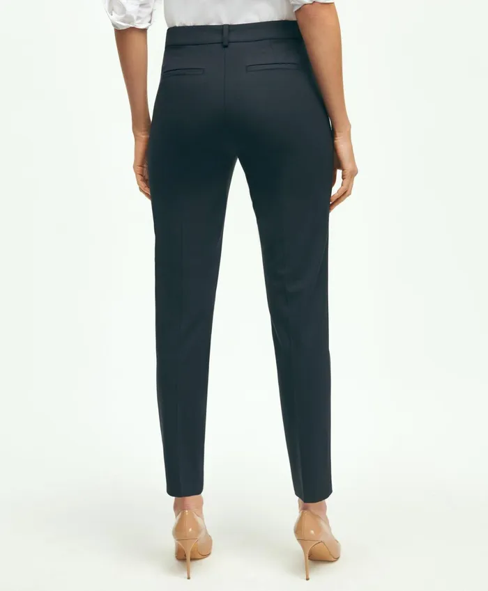 Pants andamp Skirts Women Brooks Brothers The Essential Brooks Brothers Stretch Wool Slim Crop Pants Navy