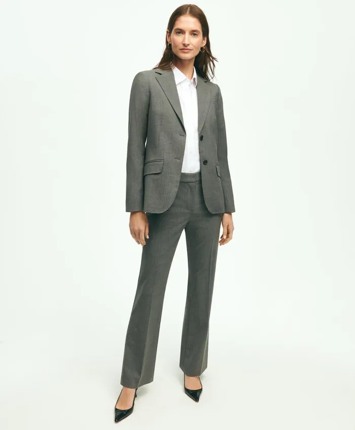 Pants andamp Skirts Women Brooks Brothers The Essential Brooks Brothers Stretch Wool Trousers Dark Grey