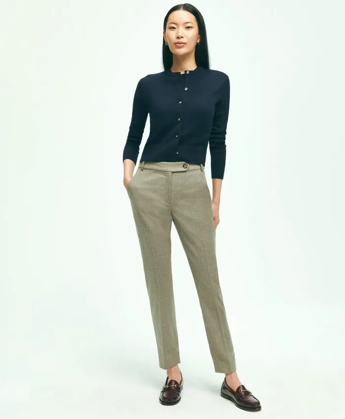 Pants andamp Skirts Women Brooks Brothers Wool Flannel Pants Beige
