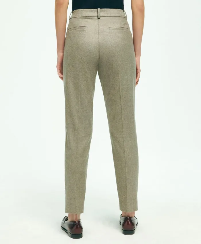 Pants andamp Skirts Women Brooks Brothers Wool Flannel Pants Beige