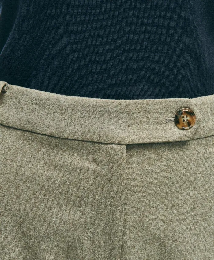 Pants andamp Skirts Women Brooks Brothers Wool Flannel Pants Beige