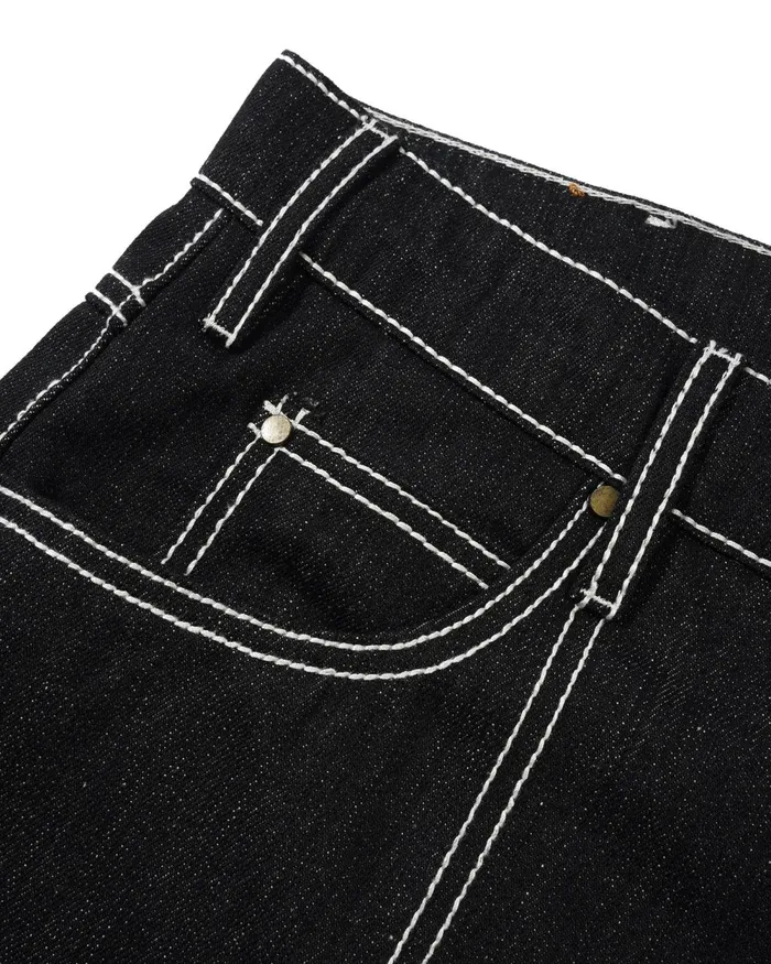 Pants Men Butter Goods Adilson Denim Jeans Black Pants Men Butter Goods Adilson Denim Jeans Black