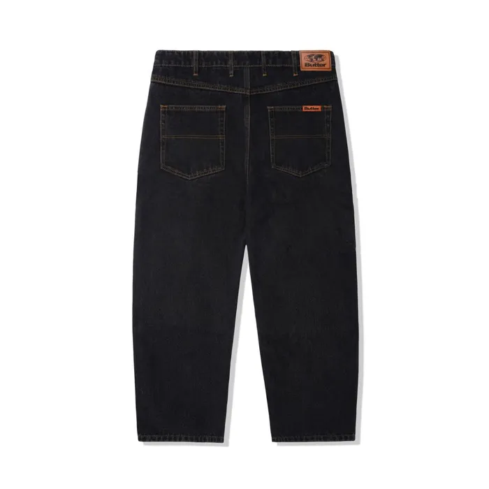 Pants Men Butter Goods Baggy Denim Jeans Washed Black Pants Men Butter Goods Baggy Denim Jeans Washed Black