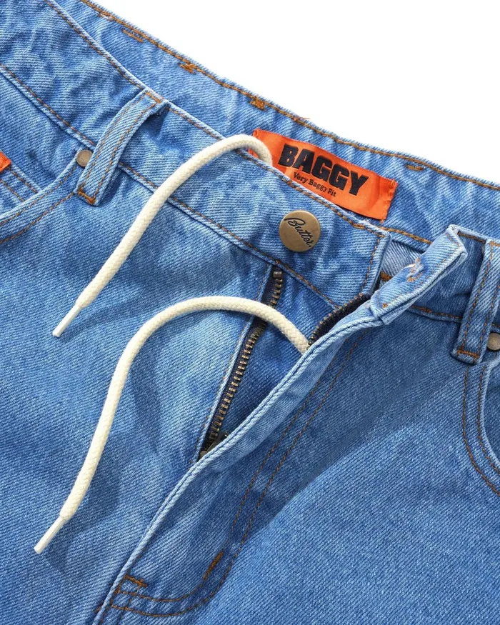 Pants Men Butter Goods Baggy Denim Jeans Washed Indigo Pants Men Butter Goods Baggy Denim Jeans Washed Indigo
