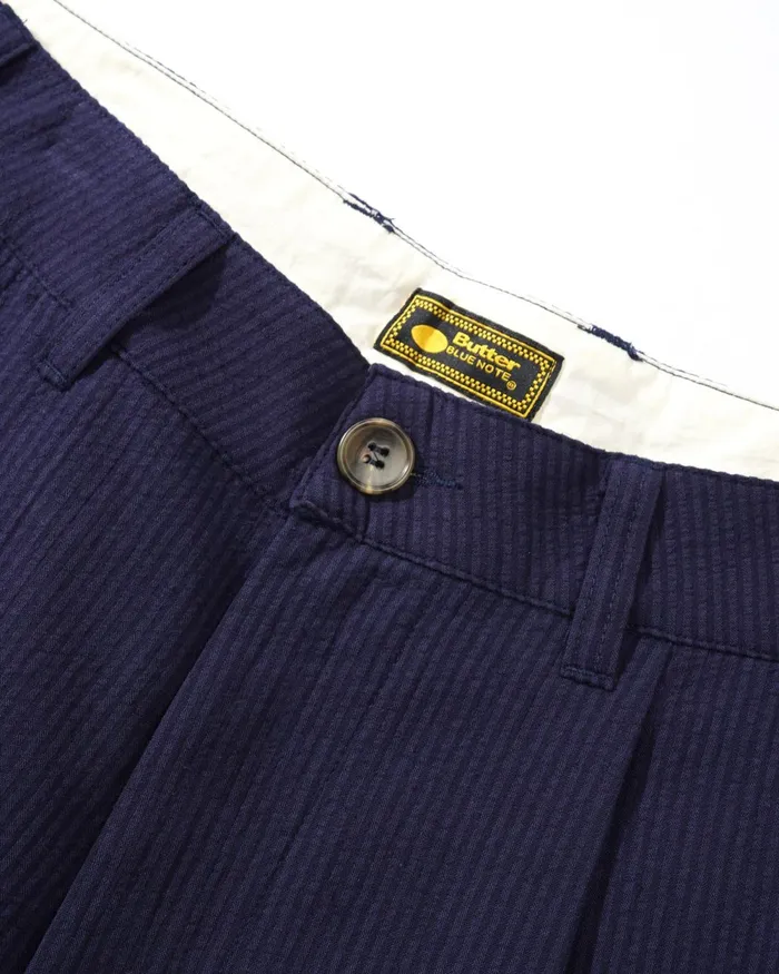 Pants Men Butter Goods Blue Note Casual Suit Pants Navy Seersucker Pants Men Butter Goods Blue Note Casual Suit Pants Navy Seersucker