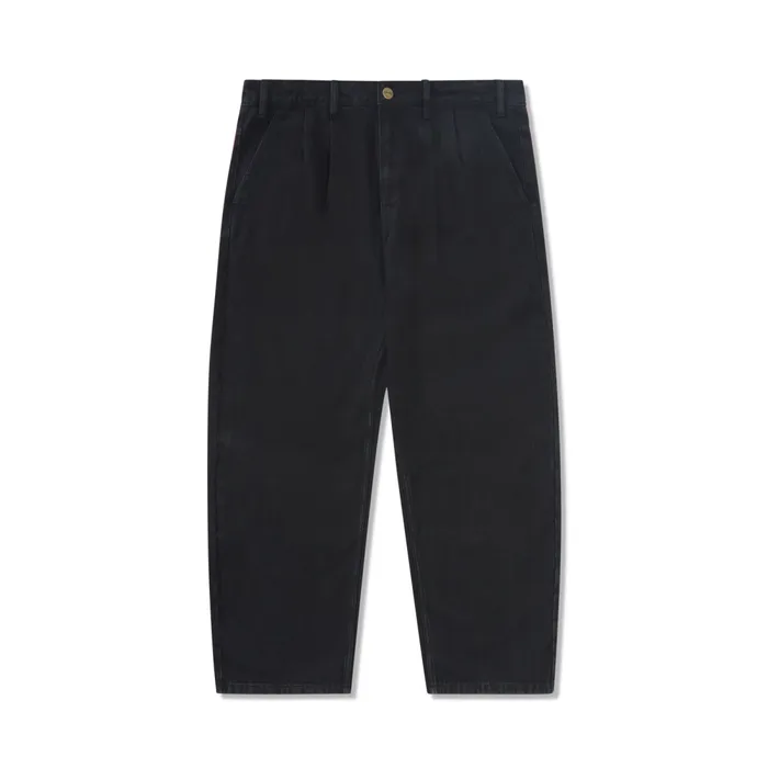 Pants Men Butter Goods Blue Note Pleated Denim Jeans Washed Black