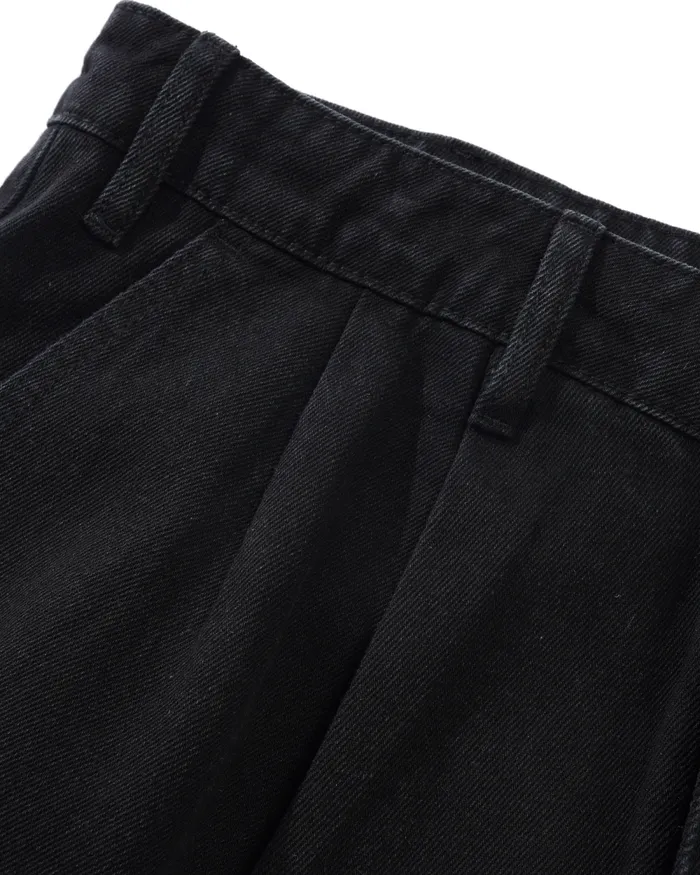 Pants Men Butter Goods Blue Note Pleated Denim Jeans Washed Black Pants Men Butter Goods Blue Note Pleated Denim Jeans Washed Black