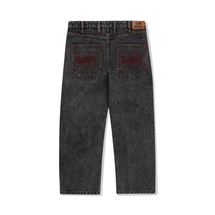 Pants Men Butter Goods Breakdown Relaxed Denim Jeans Acid Wash Black Pants Men Butter Goods Breakdown Relaxed Denim Jeans Acid Wash Black