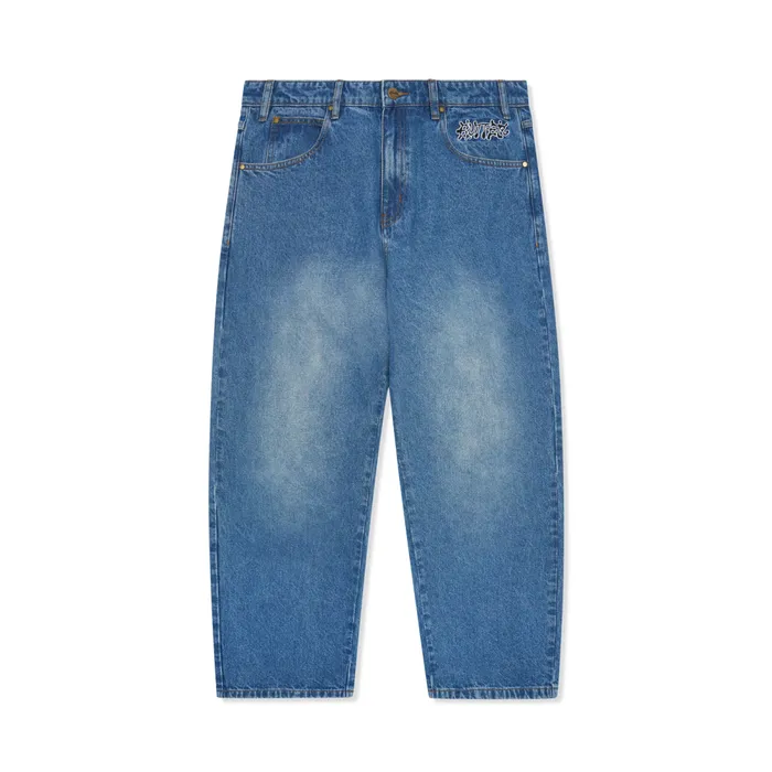 Pants Men Butter Goods Ink Denim Jeans Worn Blue