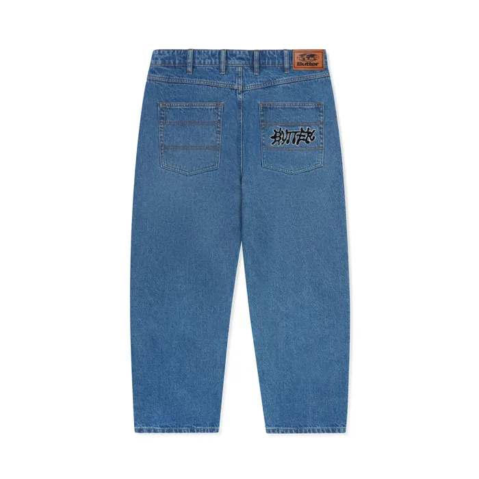 Pants Men Butter Goods Ink Denim Jeans Worn Blue Pants Men Butter Goods Ink Denim Jeans Worn Blue