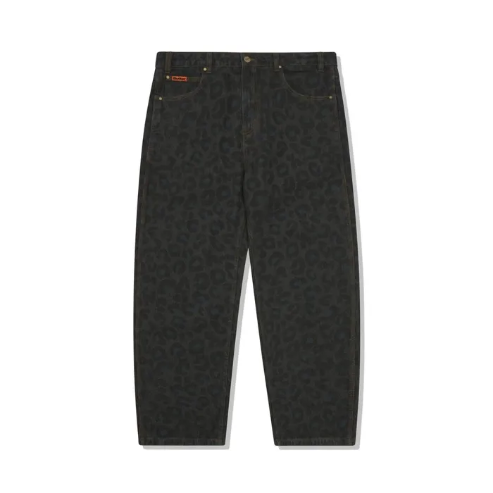 Pants Men Butter Goods Leopard Denim Jeans Black